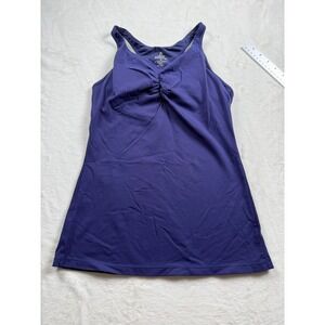 Prana Purple Cinched Bust Yoga Tank Top with Built-in Shelf Bra‎ Medium